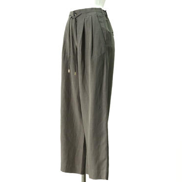 straight tuck pants　CHARCOAL No.2