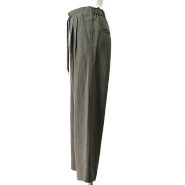 straight tuck pants　CHARCOAL No.3