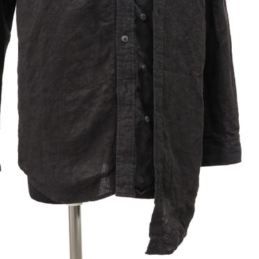 Asymmetry Shirts　BLACK No.11