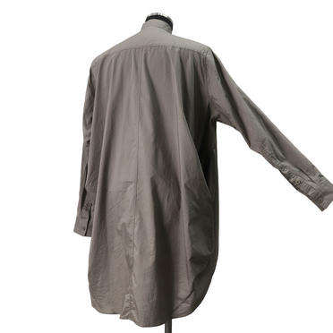 COTTON FANCY TWILL LONG SHIRT　GRAY No.7