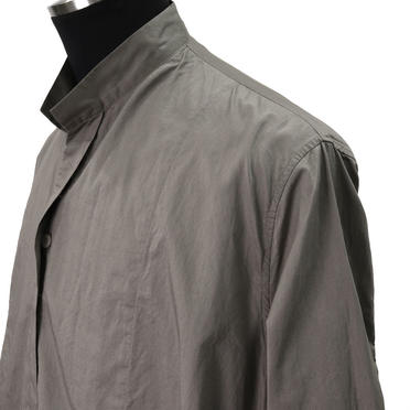 COTTON FANCY TWILL LONG SHIRT　GRAY No.9