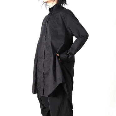 COTTON FANCY TWILL LONG SHIRT　BLACK No.16