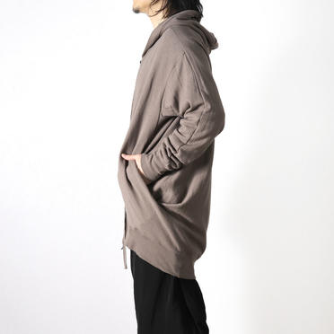 COTTON YORYU SWEAT ZIP PARKA　KHAKI GRAY No.19