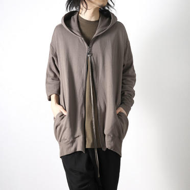 COTTON YORYU SWEAT ZIP PARKA　KHAKI GRAY No.24