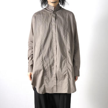 COTTON FANCY TWILL LONG SHIRT　GRAY No.15