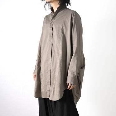 COTTON FANCY TWILL LONG SHIRT　GRAY No.16