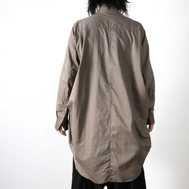 COTTON FANCY TWILL LONG SHIRT　GRAY No.18