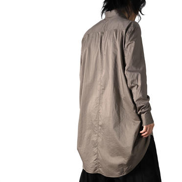 COTTON FANCY TWILL LONG SHIRT　GRAY No.19