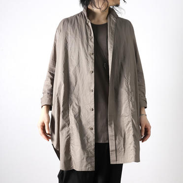 COTTON FANCY TWILL LONG SHIRT　GRAY No.22