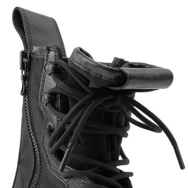 COW LEATHER LACE-UP BOOTS　BLACK No.6