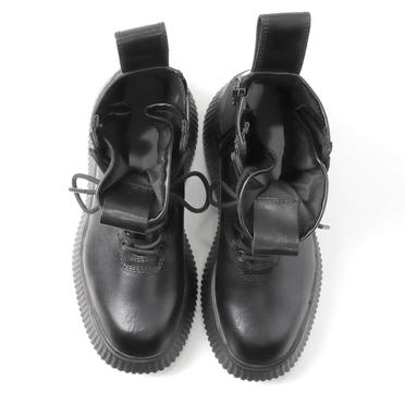 COW LEATHER LACE-UP BOOTS　BLACK No.10