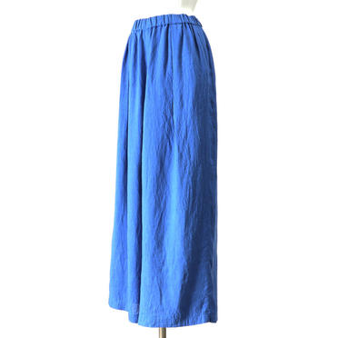 linen tucked wide leg PT　BLUE No.2