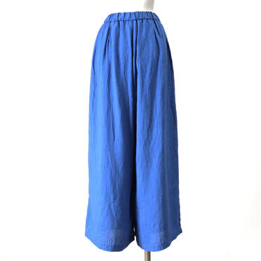 linen tucked wide leg PT　BLUE No.5