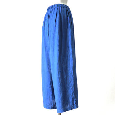 linen tucked wide leg PT　BLUE No.6