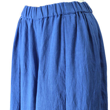 linen tucked wide leg PT　BLUE No.7