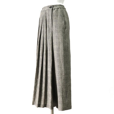 Asymmetry Wide Pants　BEIGE CHECK No.2