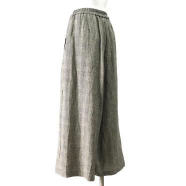 Asymmetry Wide Pants　BEIGE CHECK No.4