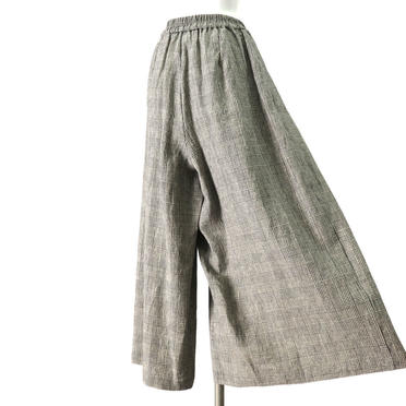 Asymmetry Wide Pants　BEIGE CHECK No.6