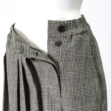 Asymmetry Wide Pants　BEIGE CHECK No.7