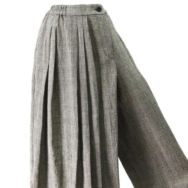 Asymmetry Wide Pants　BEIGE CHECK No.9