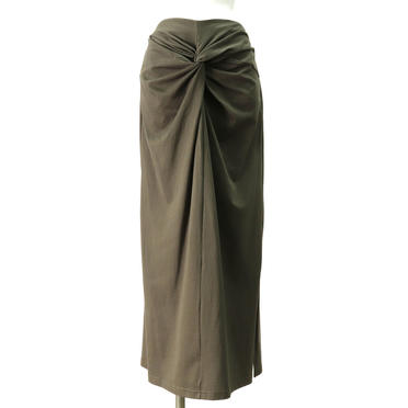 Twisted Long Skirt　GRAY KHAKI No.1