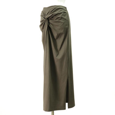 Twisted Long Skirt　GRAY KHAKI No.2