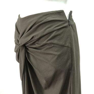 Twisted Long Skirt　GRAY KHAKI No.7