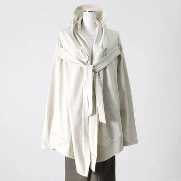 Drape Hoodie Cardigan　ECRU No.1