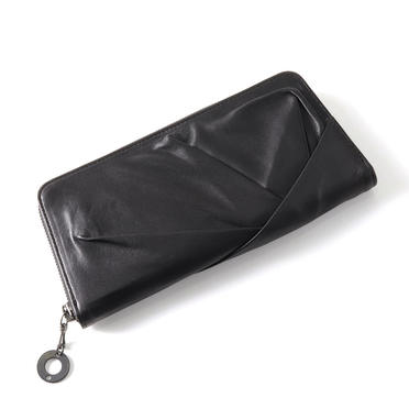 LAMB LEATHER LONG WALLET　BLACK No.1