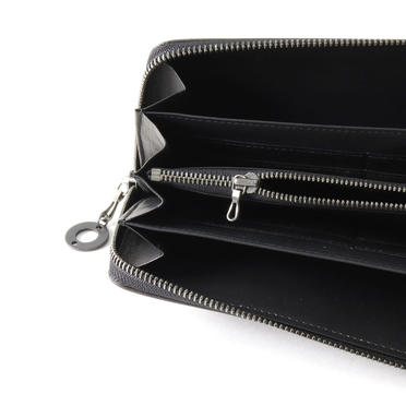 LAMB LEATHER LONG WALLET　BLACK No.3