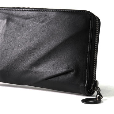 LAMB LEATHER LONG WALLET　BLACK No.8