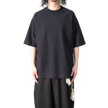 vital　Fabric Combi Big tee　BLACK No.12