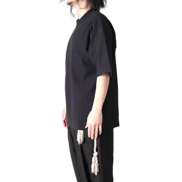 vital　Fabric Combi Big tee　BLACK No.13