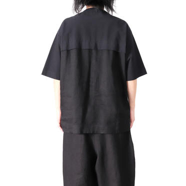 vital　Fabric Combi Big tee　BLACK No.14