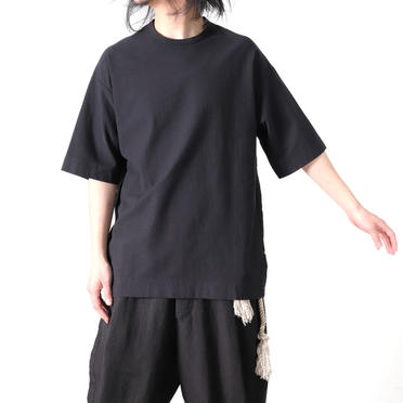 vital　Fabric Combi Big tee　BLACK No.16