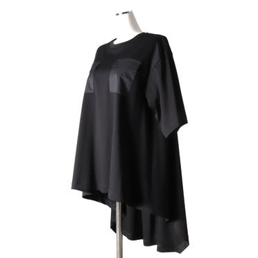 back long t-shirt　BLACK No.2