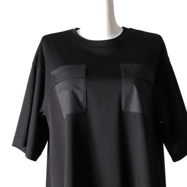 back long t-shirt　BLACK No.7