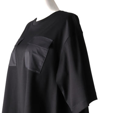 back long t-shirt　BLACK No.8