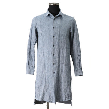 Linen Cambray Triple Wash Long Shirts　BLUE　arco LIMITED EDITION No.1