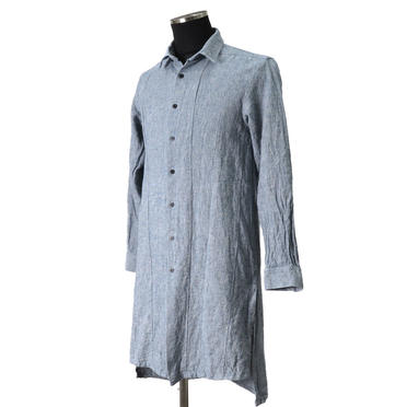 Linen Cambray Triple Wash Long Shirts　BLUE　arco LIMITED EDITION No.2