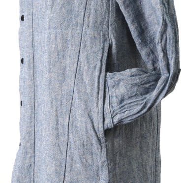 Linen Cambray Triple Wash Long Shirts　BLUE　arco LIMITED EDITION No.11
