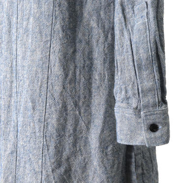 Linen Cambray Triple Wash Long Shirts　BLUE　arco LIMITED EDITION No.12