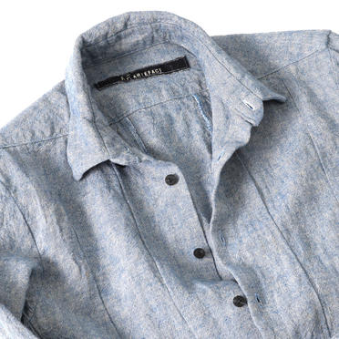 Linen Cambray Triple Wash Long Shirts　BLUE　arco LIMITED EDITION No.14