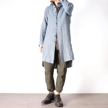 Linen Cambray Triple Wash Long Shirts　BLUE　arco LIMITED EDITION No.22