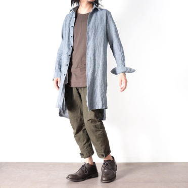 Linen Cambray Triple Wash Long Shirts　BLUE　arco LIMITED EDITION No.23