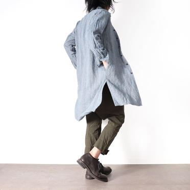 Linen Cambray Triple Wash Long Shirts　BLUE　arco LIMITED EDITION No.25