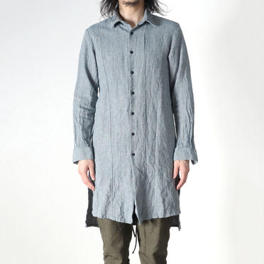 Linen Cambray Triple Wash Long Shirts　BLUE　arco LIMITED EDITION No.15