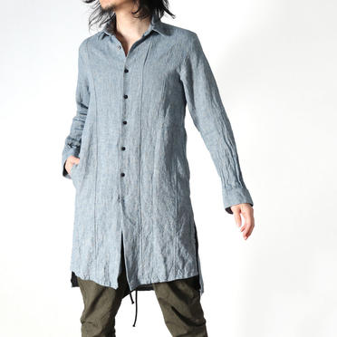 Linen Cambray Triple Wash Long Shirts　BLUE　arco LIMITED EDITION No.19