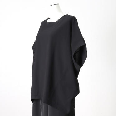 crew neck cocoon wide P/O　BLACK No.2