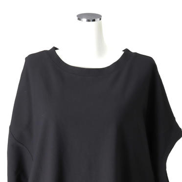 crew neck cocoon wide P/O　BLACK No.6